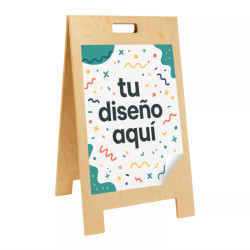 ‣ Caballeta de Madera Publicitaria 28"x40" | SIGO