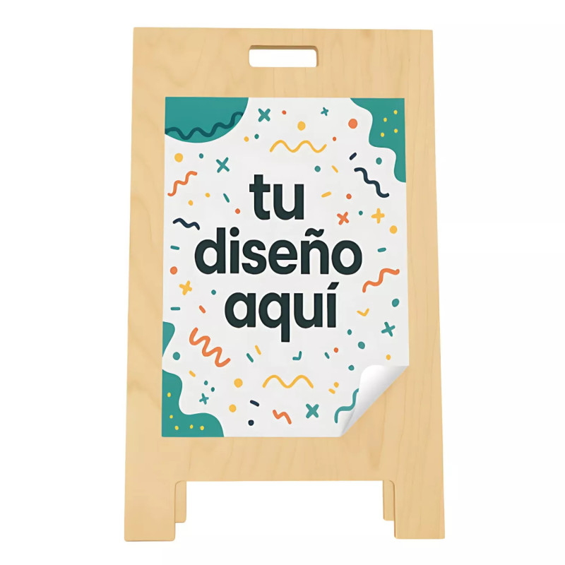 ‣ Caballeta de Madera Publicitaria 28"x40" | SIGO