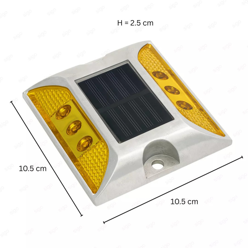 ‣ Vialeta Solar Aluminio Luz Amarilla | SIGO
