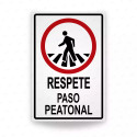‣ Rótulo Paso Peatonal 24x36 galvanizado | SIGO