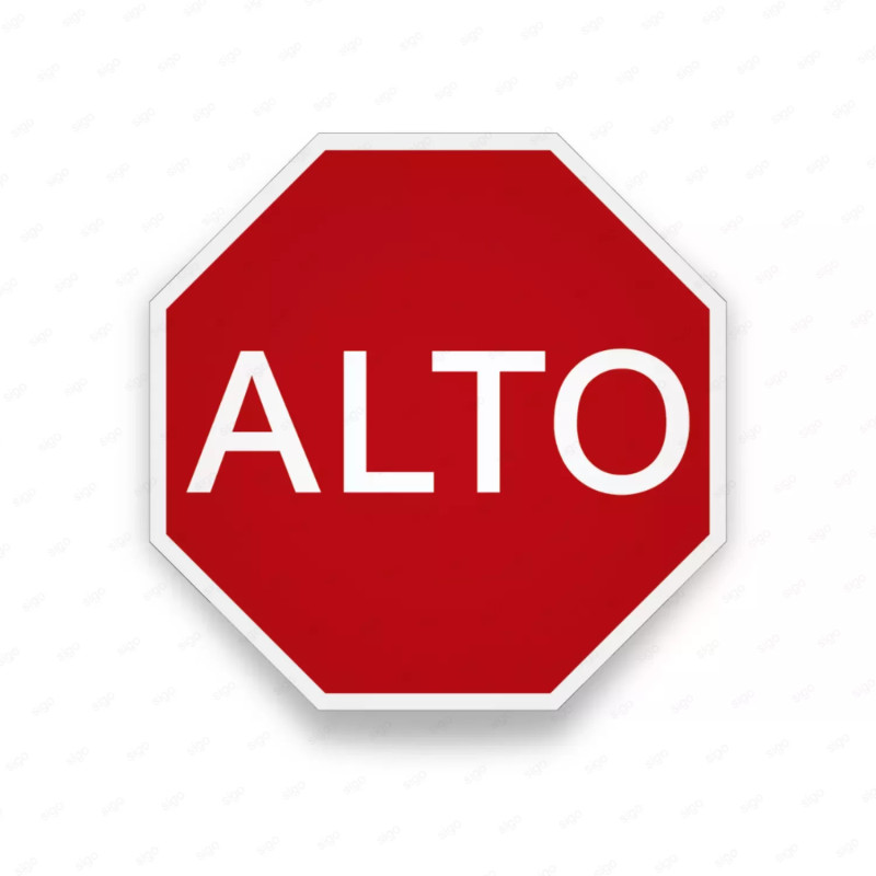 Rótulo Alto en Lámina Galvanizada 12” x 12” | Cod. CIC-200