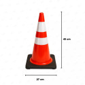 Cono Vial de Tráfico | Naranja 18″