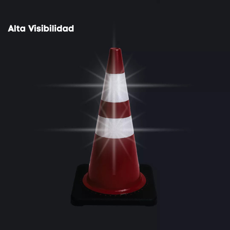 Cono Vial de Tráfico | Naranja 18″