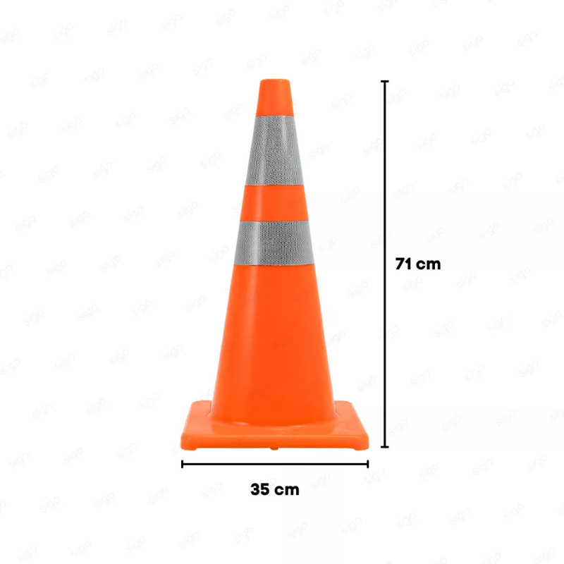 Cono Vial Tráfico | Naranja 71 cm
