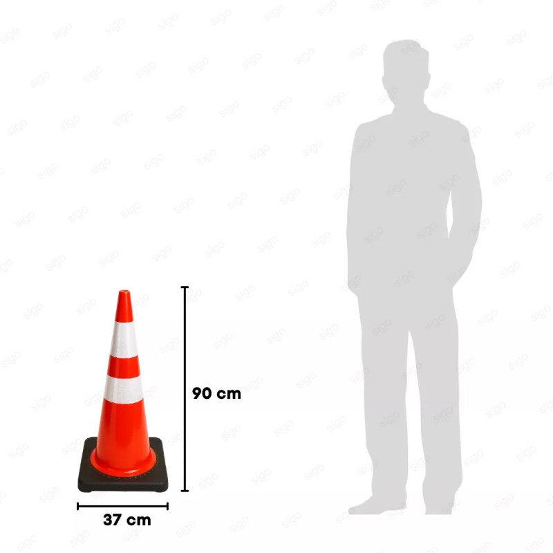 Cono Vial de Tráfico | Naranja 36″