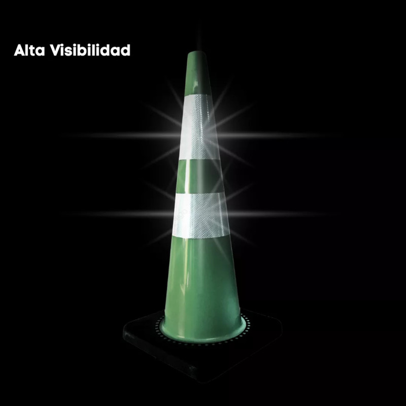 Cono Vial de Tráfico | Verde de 36"