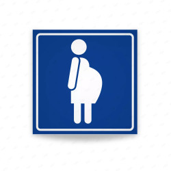 Rótulo Estacionamiento Mujeres Embarazadas Azul | Cod. VPQ-01