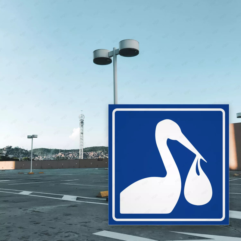 ‣ Rótulo Espacio Embarazadas Reflectivo | SIGO