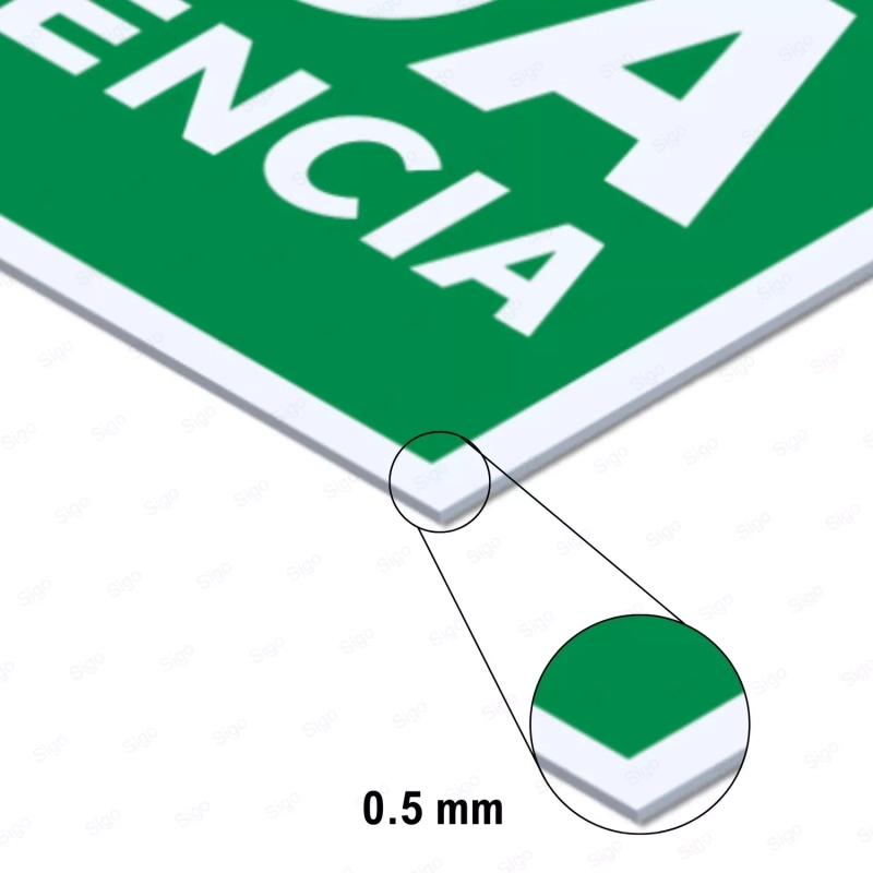 ‣ Rótulo Salida Emergencia Flecha Abajo | SIGO