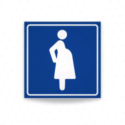 Rótulo Estacionamiento Mujeres Embarazadas Azul | Cod. VPQ-02