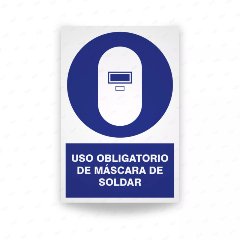 ‣ Uso obligatorio: Máscara de Soldar | SIGO