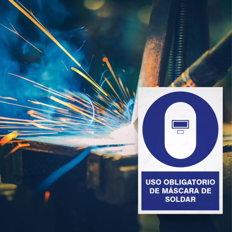 ‣ Uso obligatorio: Máscara de Soldar | SIGO