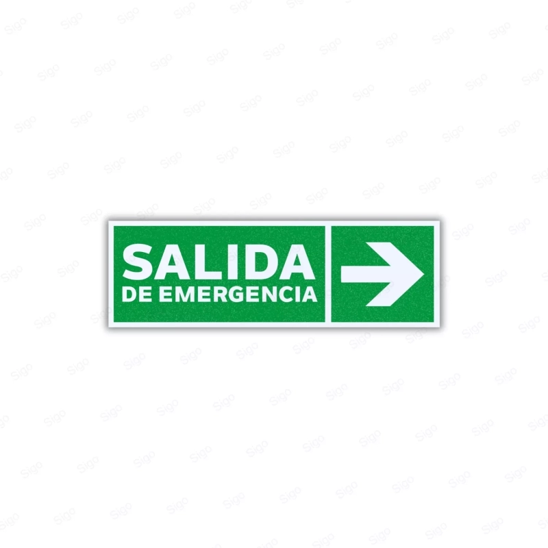 ‣ Rótulo Salida Emergencia Flecha Derecha | SIGO