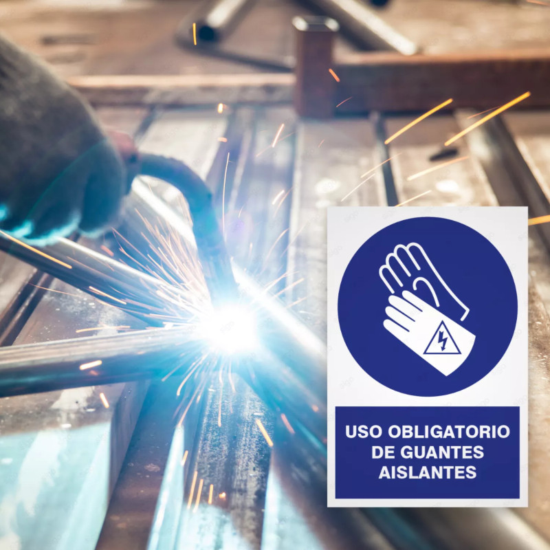 ‣ Rótulo: Uso obligatorio guantes aislantes... | SIGO