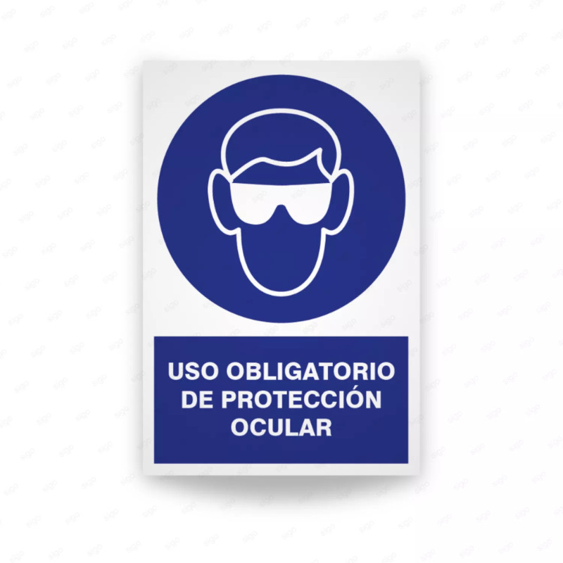 ‣ Uso obligatorio: protección ocular Rótulo... | SIGO