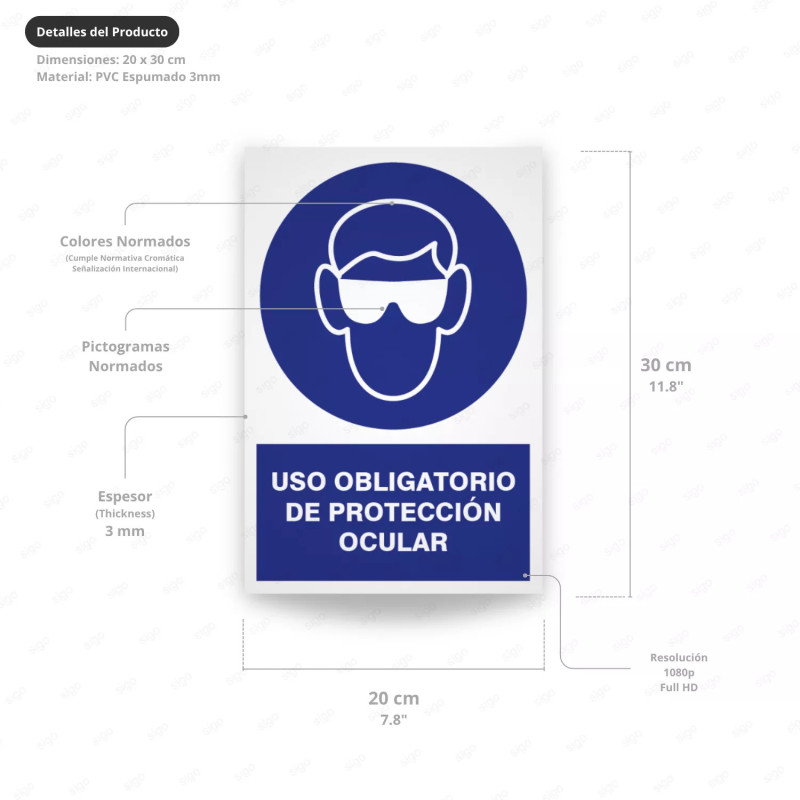 ‣ Uso obligatorio: protección ocular Rótulo... | SIGO