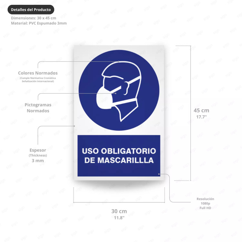 ‣ Uso obligatorio de protección facial | SIGO