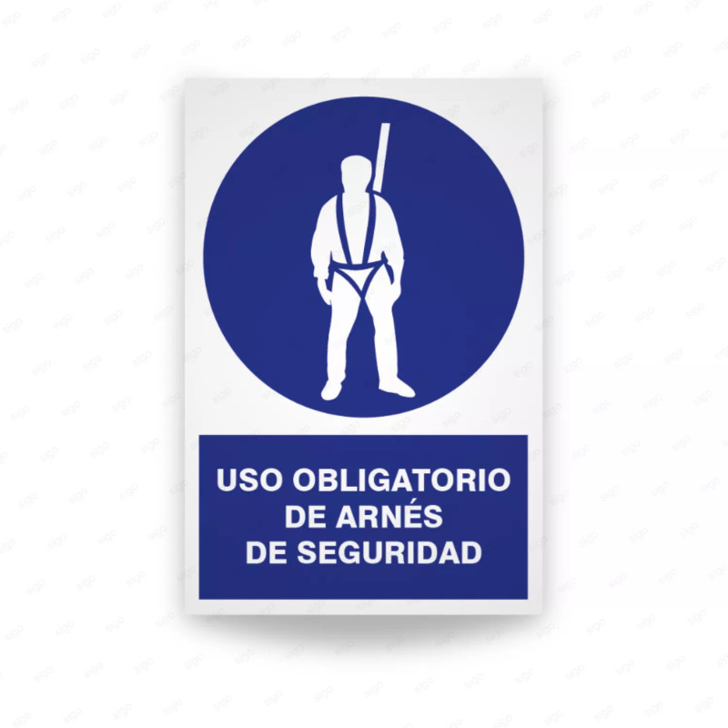 ‣ Rótulo: Uso obligatorio de arnés de seguridad | SIGO