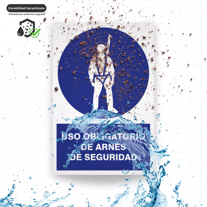 ‣ Rótulo: Uso obligatorio de arnés de seguridad | SIGO
