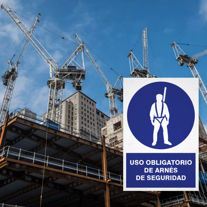 ‣ Rótulo: Uso obligatorio de arnés de seguridad | SIGO