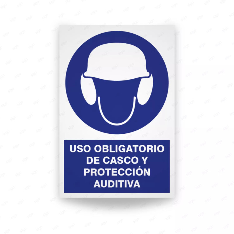 ‣ Rótulo Obligatorio: Casco y Protección Auditiva | SIGO