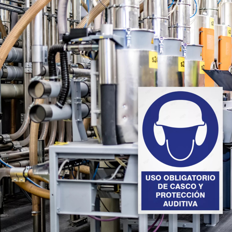 ‣ Rótulo Obligatorio: Casco y Protección Auditiva | SIGO