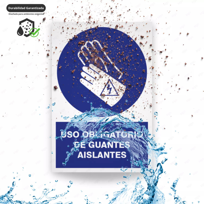 ‣ Rótulo: Uso obligatorio guantes aislantes... | SIGO