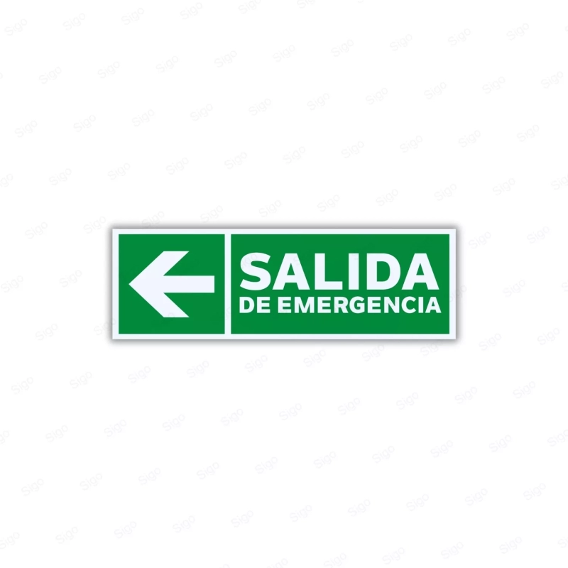 ‣ Rótulo Salida Emergencia Izquierda... | SIGO