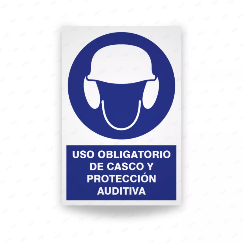 ‣ Rótulo Obligatorio: Casco y Protección Auditiva | SIGO