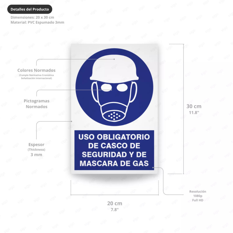 ‣ Uso de casco y máscara: Rótulo obligatorio | SIGO