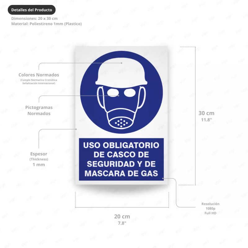 ‣ Uso de casco y máscara: Rótulo obligatorio | SIGO