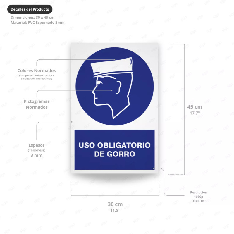 ‣ Uso obligatorio de gorro - Rótulo de Oblig... | SIGO