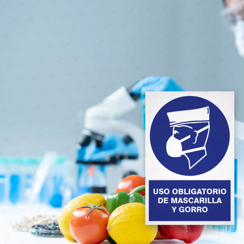 ‣ Uso obligatorio: mascarilla y gorro | SIGO