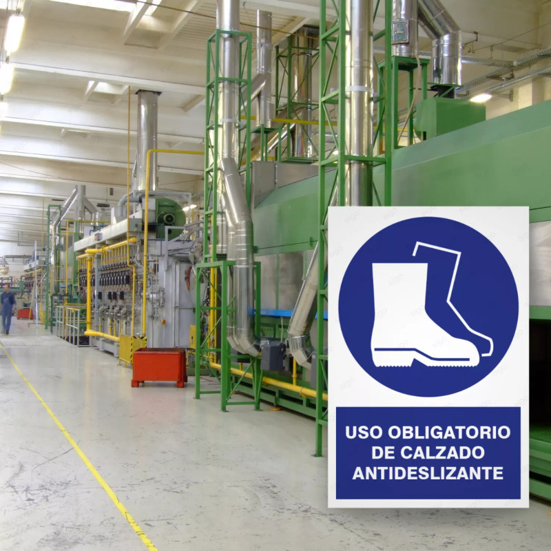 ‣ Rótulo: Uso de calzado antideslizante... | SIGO