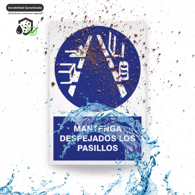 ‣ Rótulo: Mantenga Pasillos Despejados... | SIGO