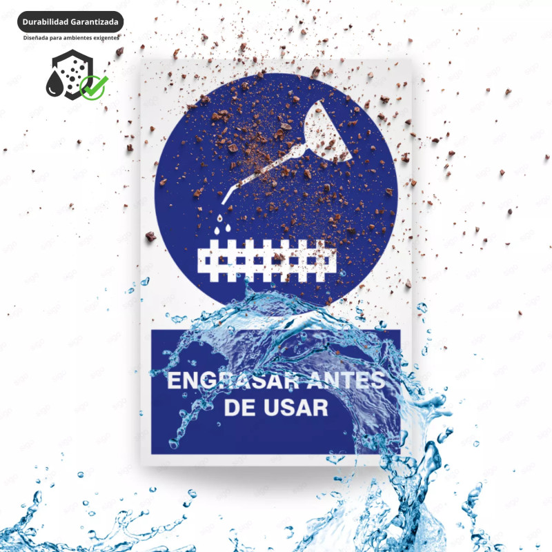 ‣ Engrasar antes de usar: Rótulo Obligat. | SIGO