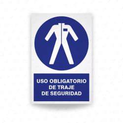 ‣ Uso obligatorio traje de seguridad rótulo | SIGO