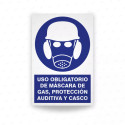 ‣ Rótulo: Uso obligatorio de máscara, casco... | SIGO