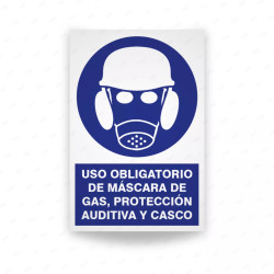‣ Rótulo: Uso obligatorio de máscara, casco... | SIGO