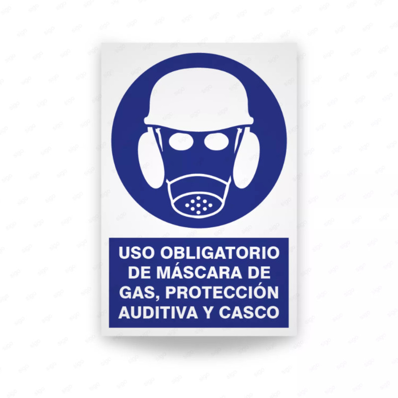 ‣ Rótulo: Uso obligatorio de máscara, casco... | SIGO