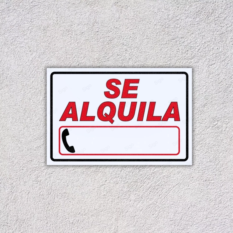 ‣ Rótulo "Se Alquila" Horiz... | SIGO