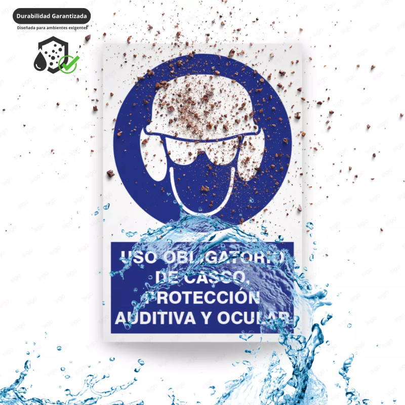 ‣ Uso obligatorio casco, protección auditiva y ocular | SIGO