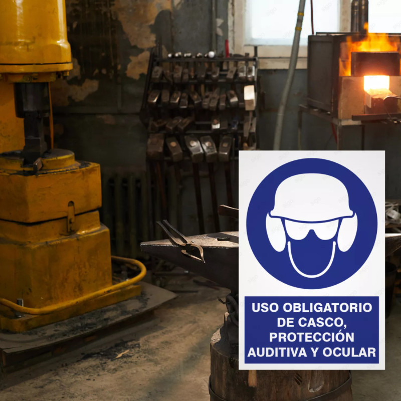 ‣ Uso obligatorio casco, protección auditiva y ocular | SIGO