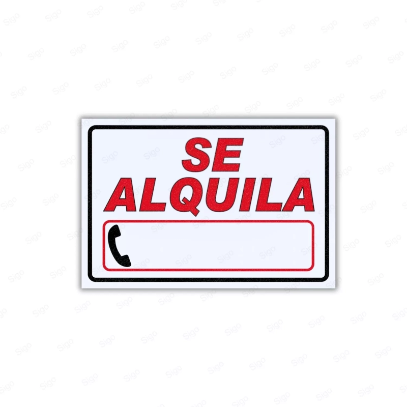 Rótulo "Se Alquila" Horizontal