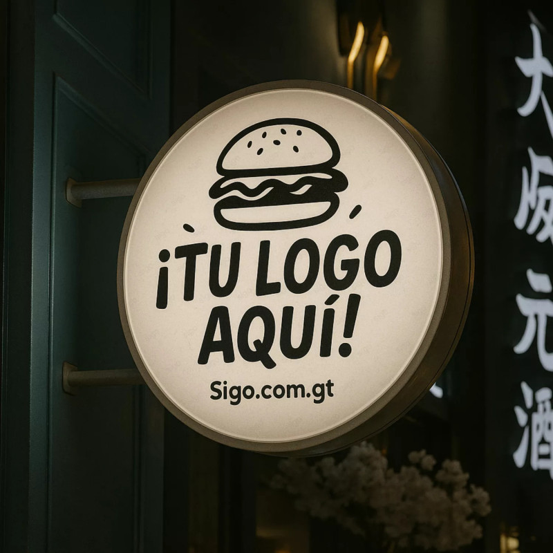 ‣ Caja de Luz Circular Acrílica LED | SIGO