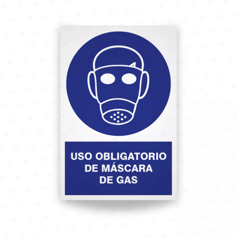 ‣ Rótulo: Uso obligatorio de máscara de gas | SIGO