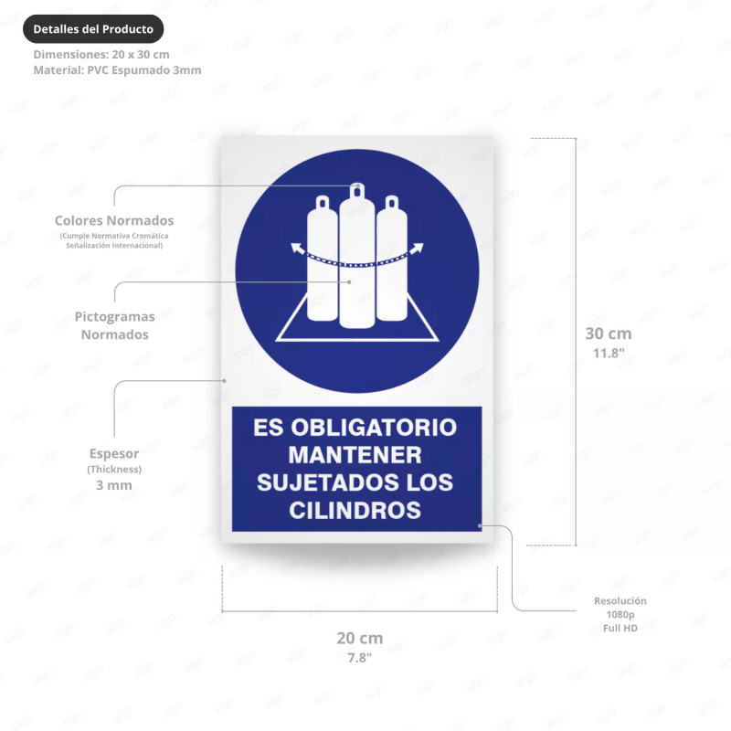 ‣ Rótulo: Mantener Sujetados Cilindros | SIGO