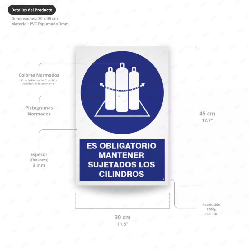 ‣ Rótulo: Mantener Sujetados Cilindros | SIGO
