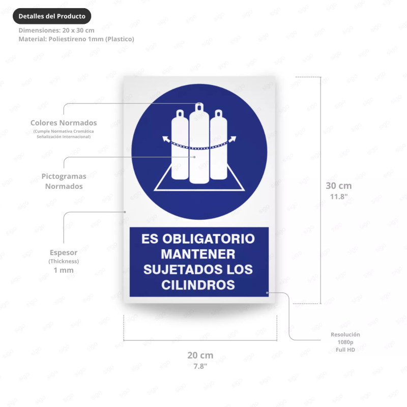 ‣ Rótulo: Mantener Sujetados Cilindros | SIGO