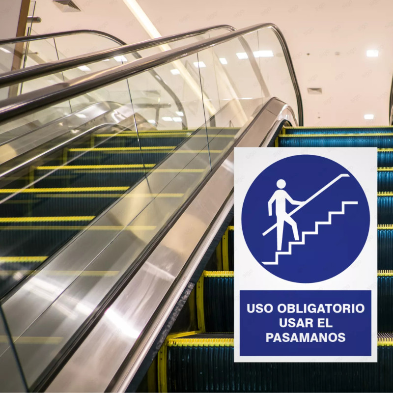 ‣ Rótulo: Obligatorio pasar el pasamanos... | SIGO